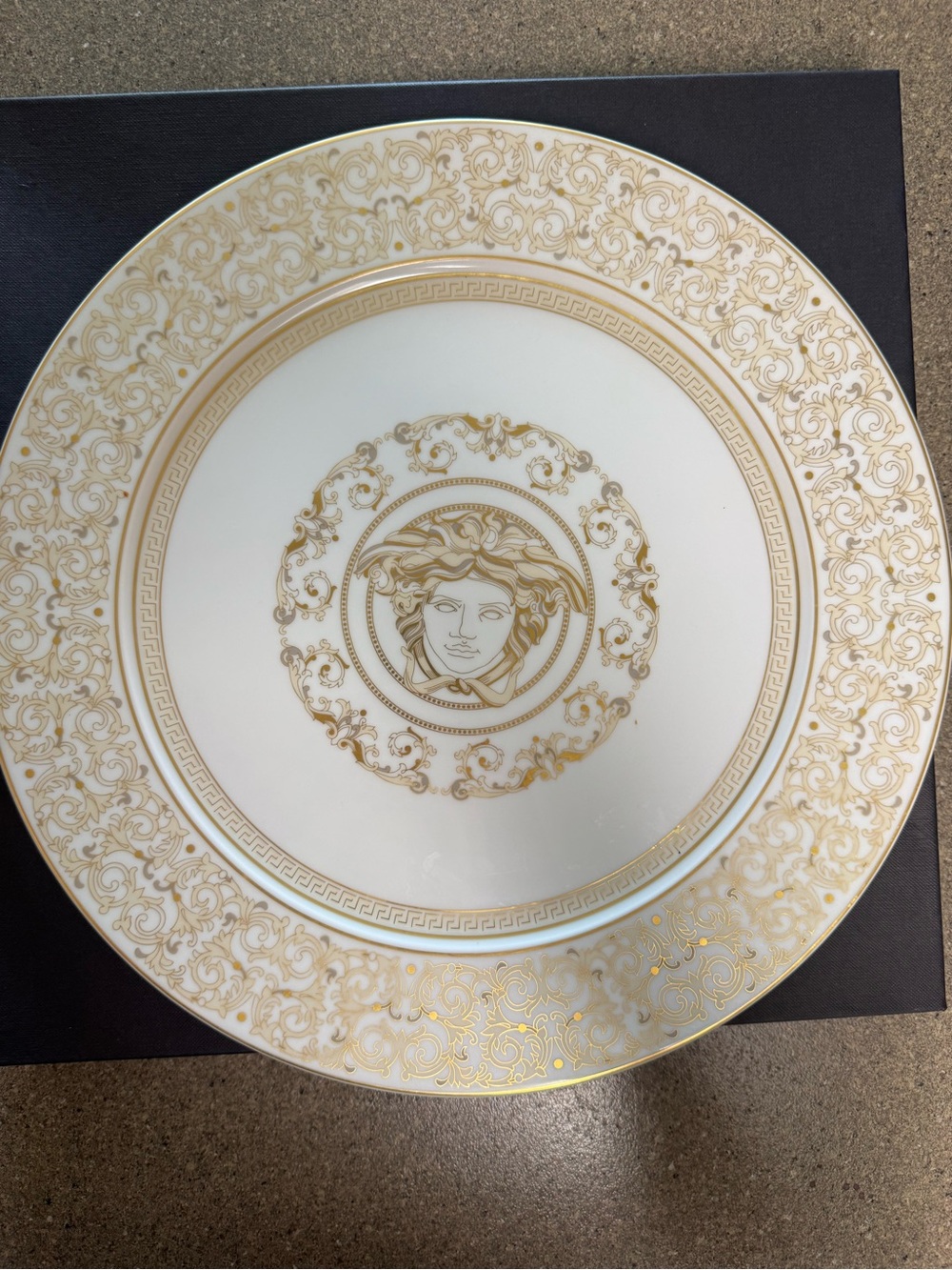 Versace White and Gold Medusa Porcelain platter